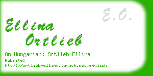 ellina ortlieb business card